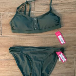 Scoop Neck Ribbed Bikini